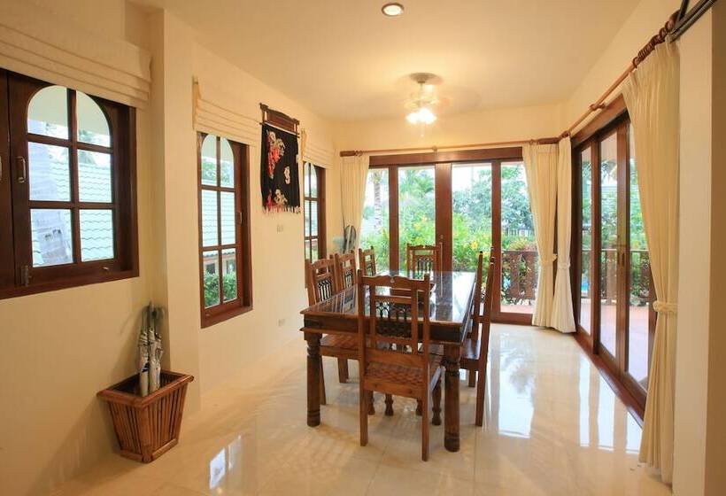 침실 4개 빌라, Idyllic Samui Beach Villa Resort