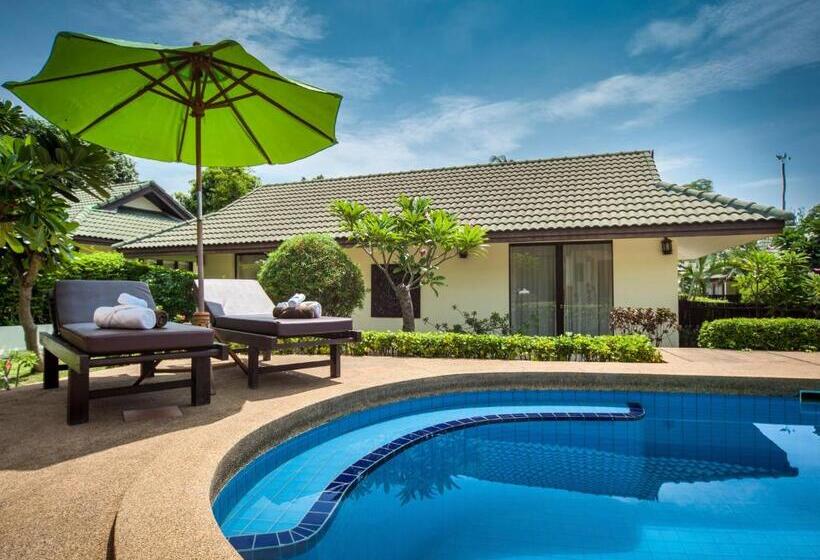 침실 4개 빌라, Idyllic Samui Beach Villa Resort