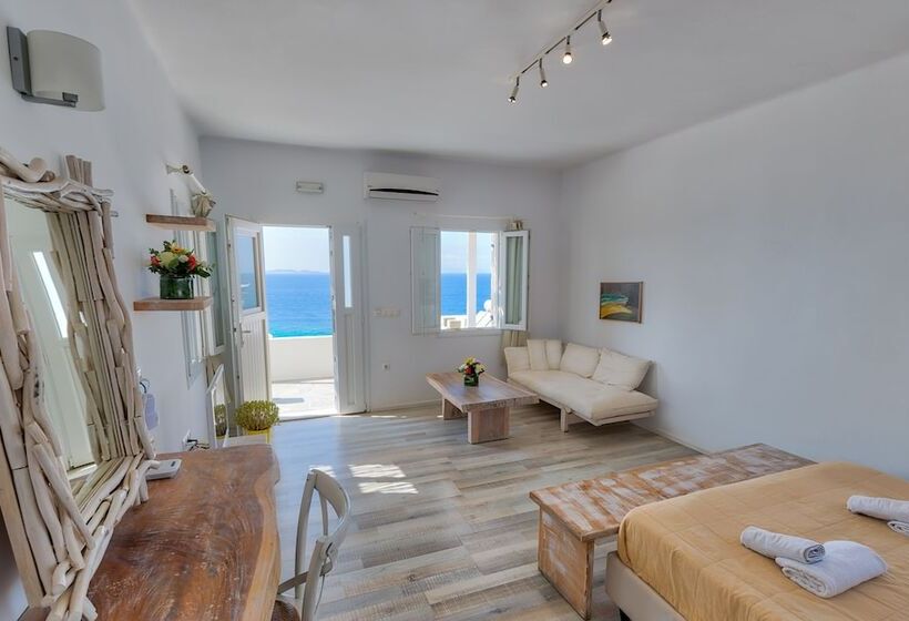 חדר דלוקס עם מרפסת נוף לים, Withinn Mykonos Suites