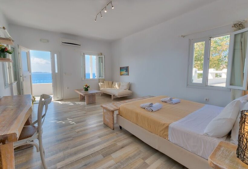 חדר דלוקס עם מרפסת נוף לים, Withinn Mykonos Suites