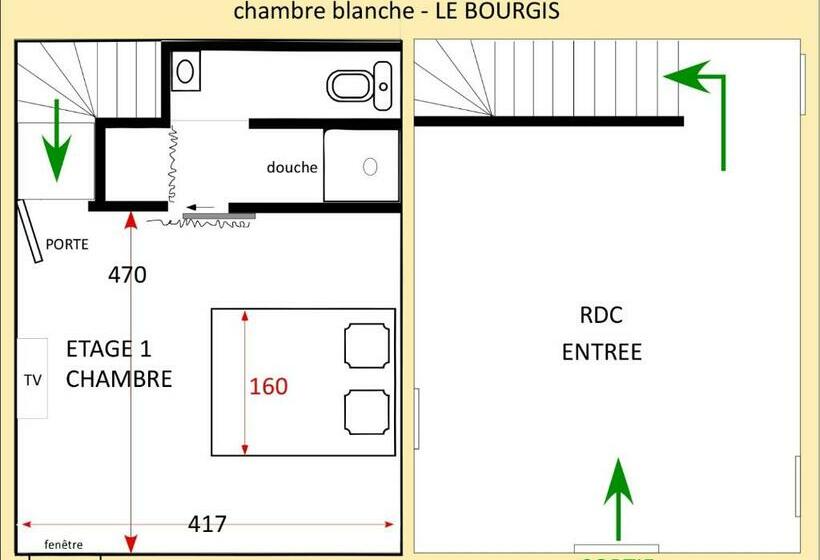 Стандартный Номер Кровать Кинг, Le Bourgis