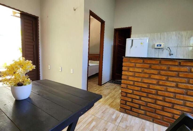 침실 1개 발코니 아파트, Suítes Green Village Flecheiras