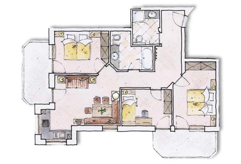 3침실 수피리어 아파트, Aparthotel Stacherhof