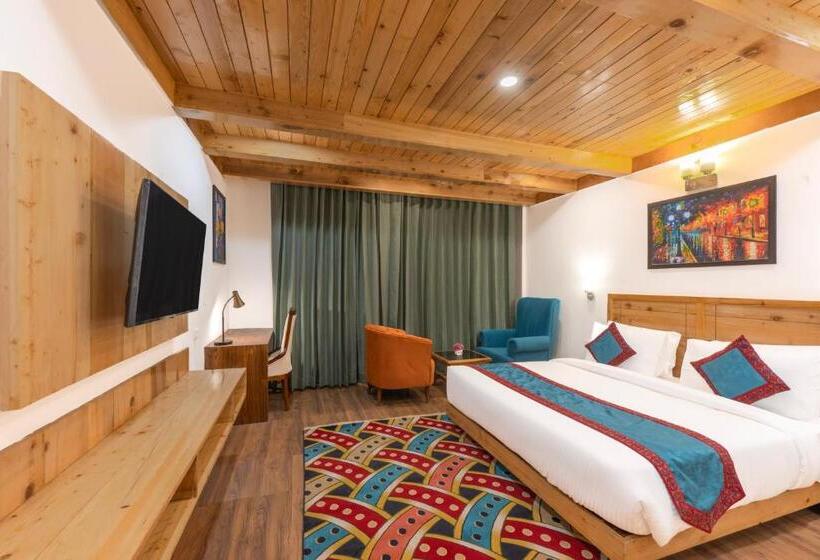 디럭스 룸 킹사이즈 침대, Bradhi   Echor Riverside Resort Jibhi