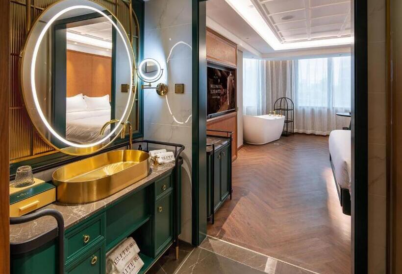 스탠다드 룸 퀸사이즈 침대, Elite Hotel Taikoo Hui Plaza Guangding Metro Station Branch   Free Shuttle Bus To Canton Fair Comple