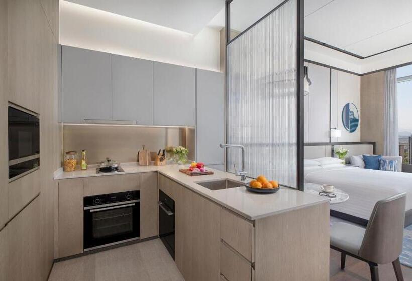 带城市景观的标准工作室, Marriott Executive Apartments Hangzhou