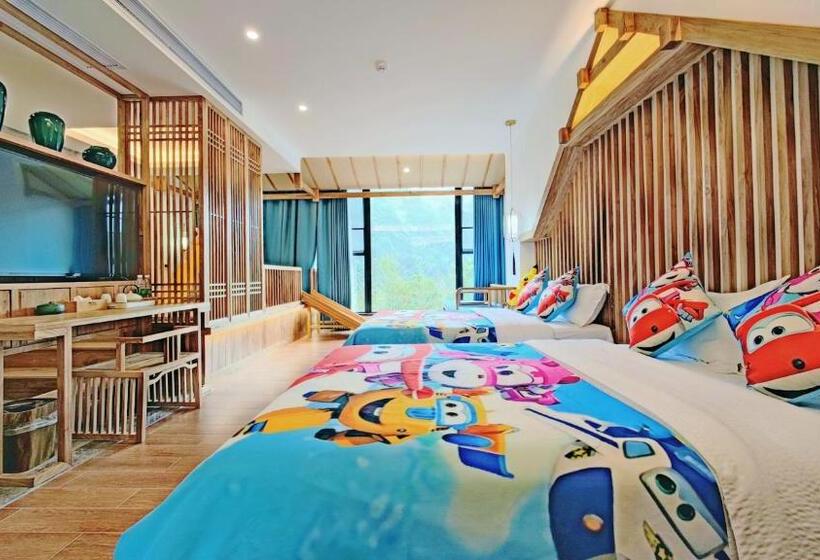 Номер Стандарт 2 Двуспальные Кровати, Zhangjiajie Qiquan Vacation B&b