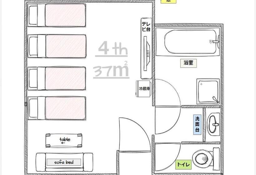スタンダード４人部屋, Okinawa Hotel Precia