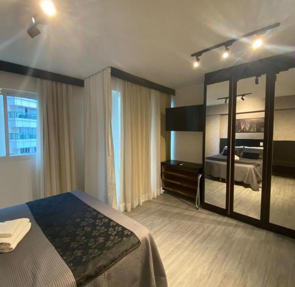 带1个卧室的豪华公寓, Apartamento Moderno E Aconchegante Com Vista Para A Esplanada