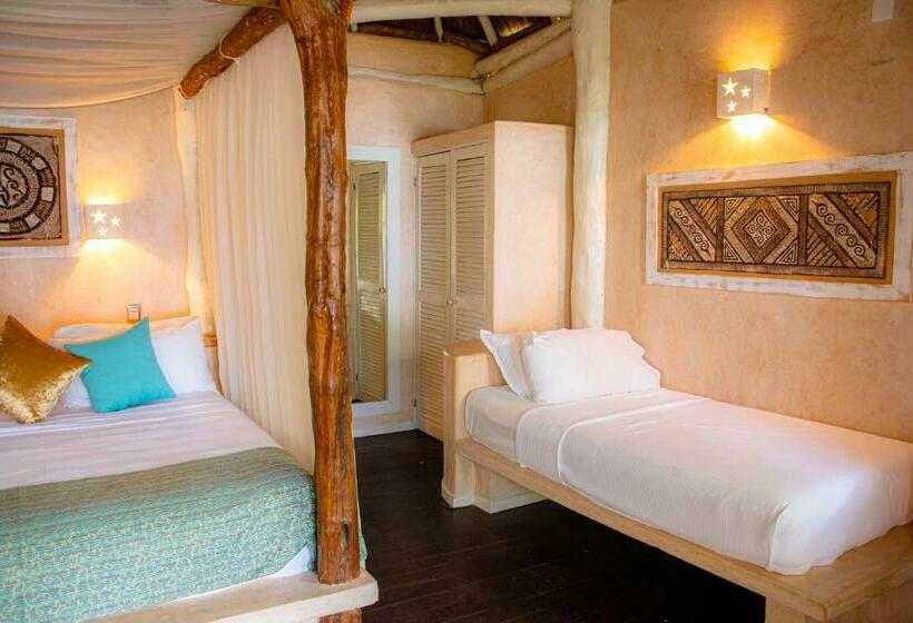 海の見えるマスタースイートルーム, Villa Las Estrellas Tulum  Located At The Party Zone