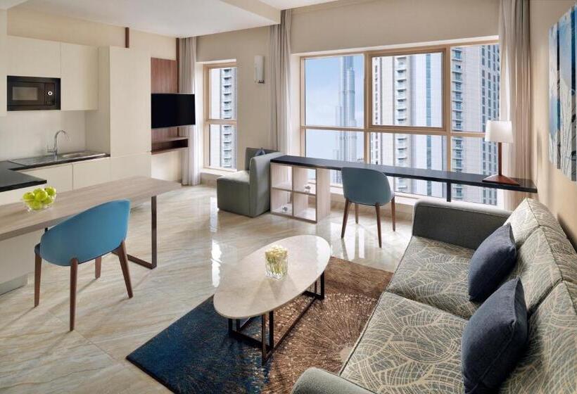Апартаменты 1 Спальня с Видом, Mövenpick Hotel Apartments Downtown Dubai