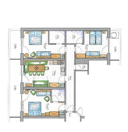 آپارتمان دلوکس 3 خوابه, Aparthotel Hohe Brücke