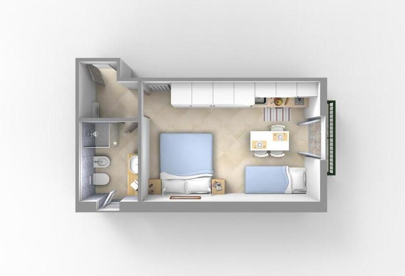 Семейное Студио, Residence Glicini