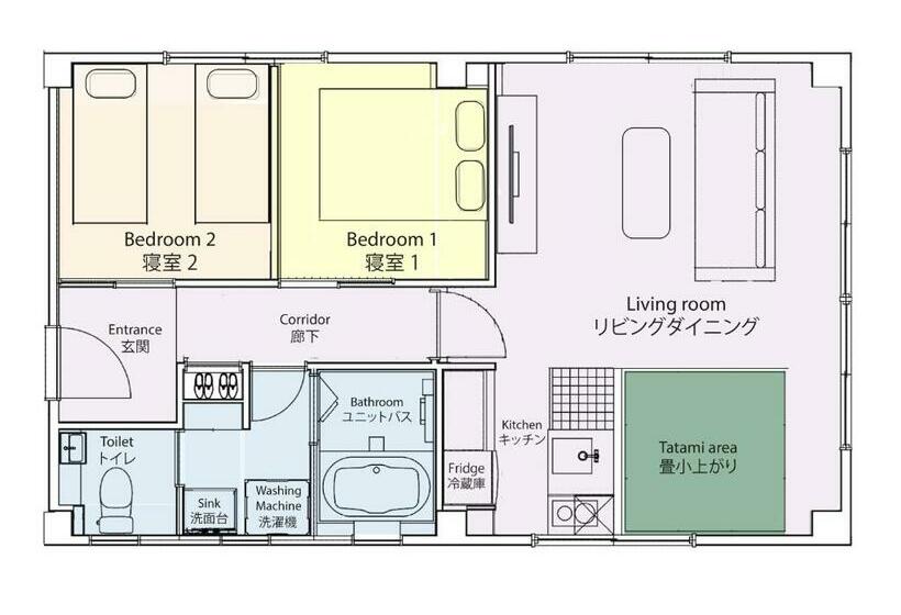 침실 2개 아파트, Ten Apartment