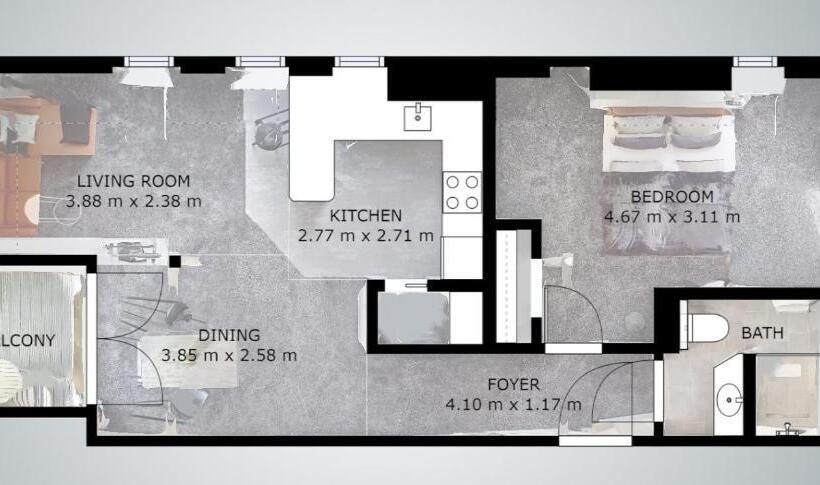 Полулюкс с Балконом, Boardinghouse Emden