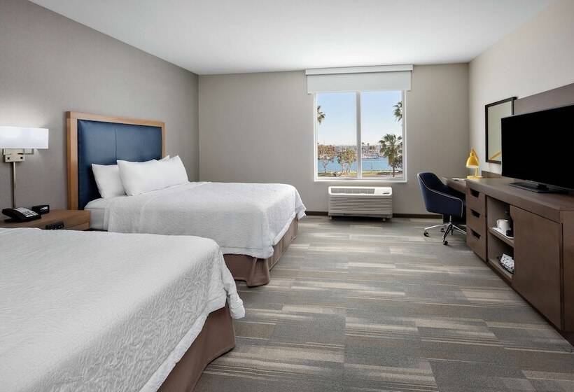 חדר סטנדרט שתי מיטות זוגיות,  hampton Inn & Suites San Diego Airport Liberty Station