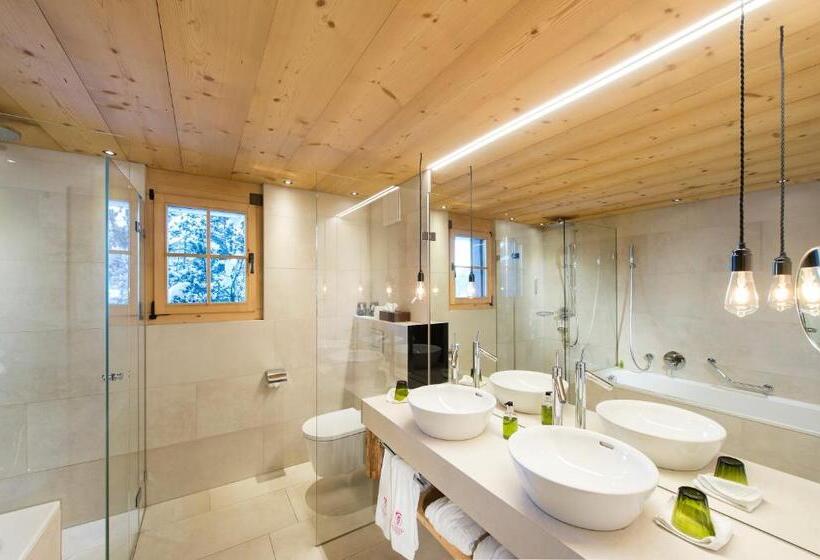 带山景的复式房间, Le Grand Chalet Gstaad