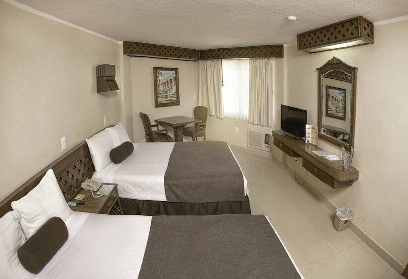 חדר סטנדרט שתי מיטות זוגיות, Plaza Kokai Cancún