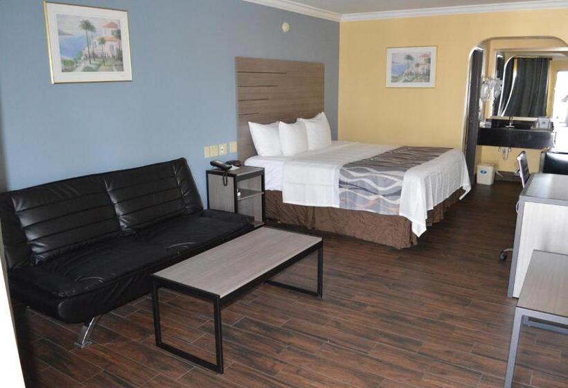 キングサイズベッドのスタンダードルーム, Americas Best Value Inn Fort Myers