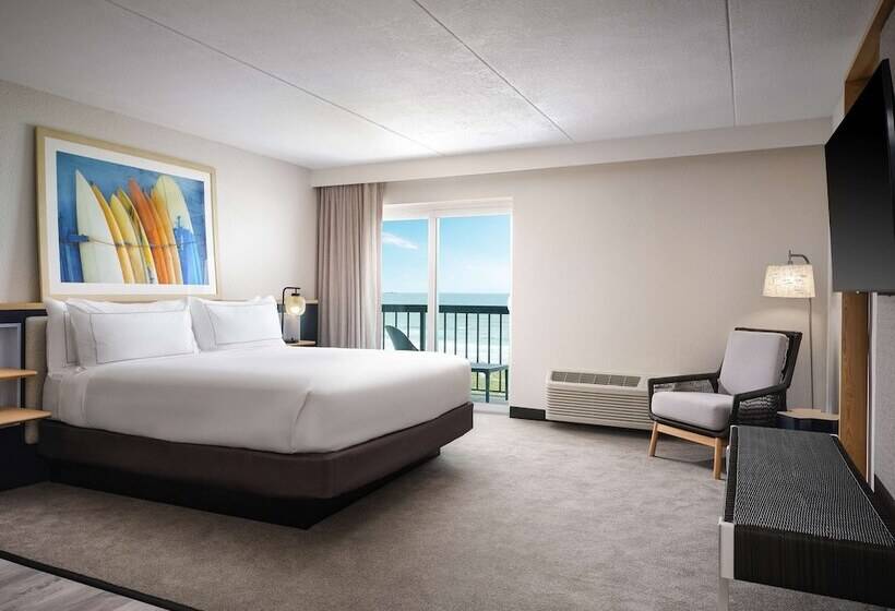 Quarto Estandar Cama Casal Vista Mar, Hilton Garden Inn Cocoa Beach Oceanfront