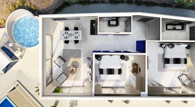 Вилла 2 Спальни Вид на Море, Kouros Hotel & Suites