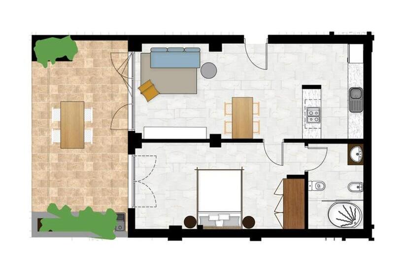 １ベッドルームのデラックスアパートメント, Dormio Resort Costa Blanca Beach & Spa