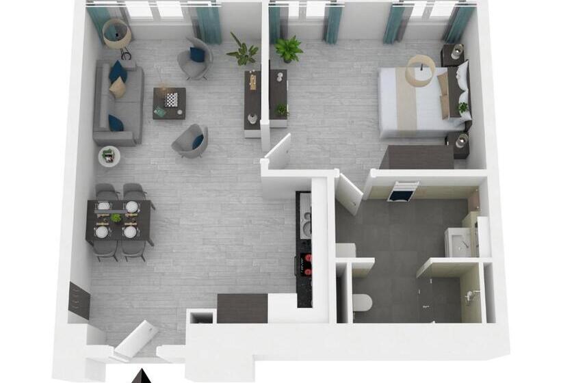 Апартаменты 1 Спальня, Apartmentanlage Zwei Wasser  Strandhaus