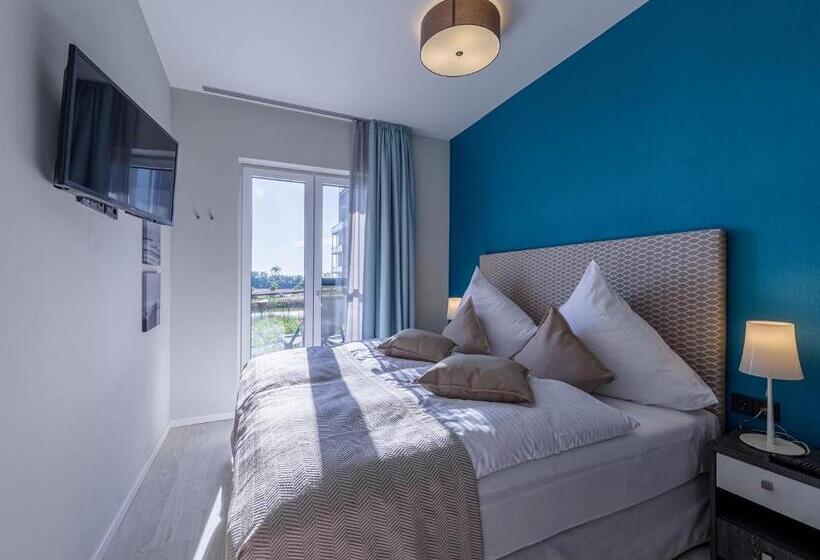 테라스가 있는 2 베드룸 아파트, Apartmentanlage Zwei Wasser  Strandhaus