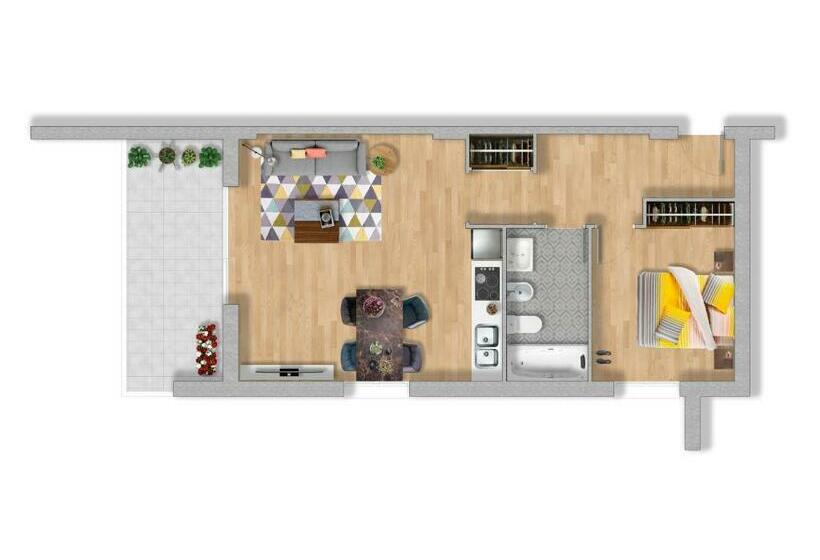 １ベッドルームアパートメント, Apartaments Els Llorers