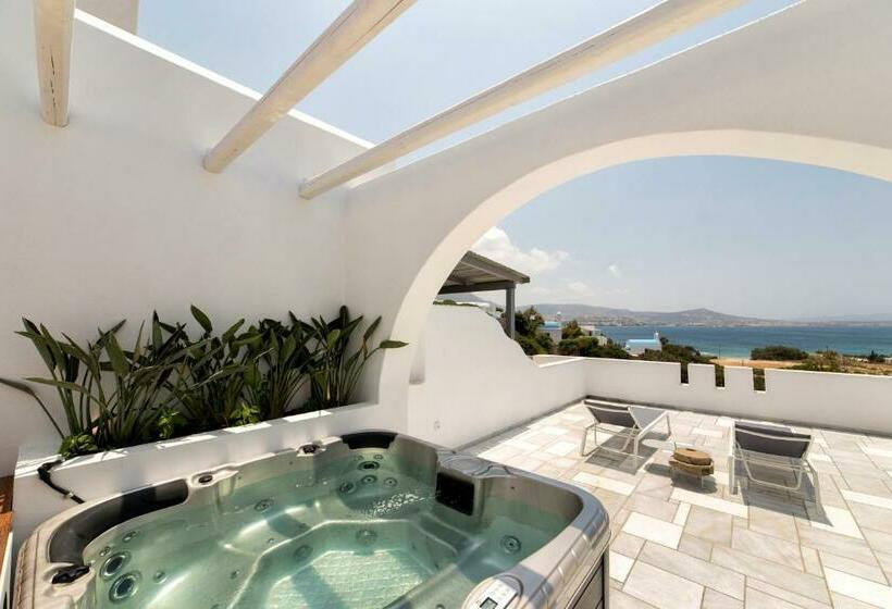 带海景的行政套房, Paros Agnanti Resort & Spa