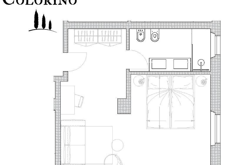带大床的标准工作室, Poggio Paradiso Resort & Spa