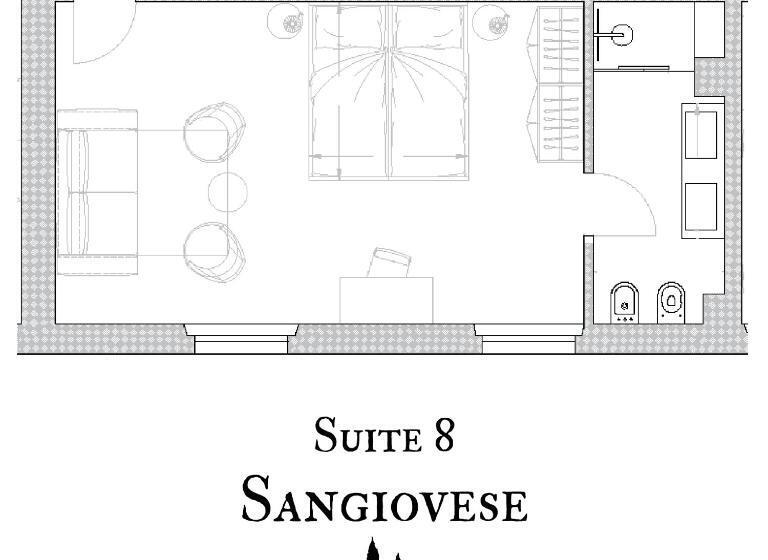 キングサイドベッドのスタンダードワンルーム, Poggio Paradiso Resort & Spa