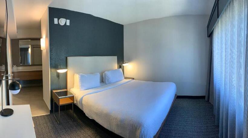 带大床的标准间, Courtyard By Marriott Charlotte Ballantyne