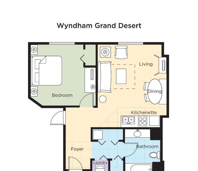 Апартаменты 1 Спальня, Club Wyndham Grand Desert