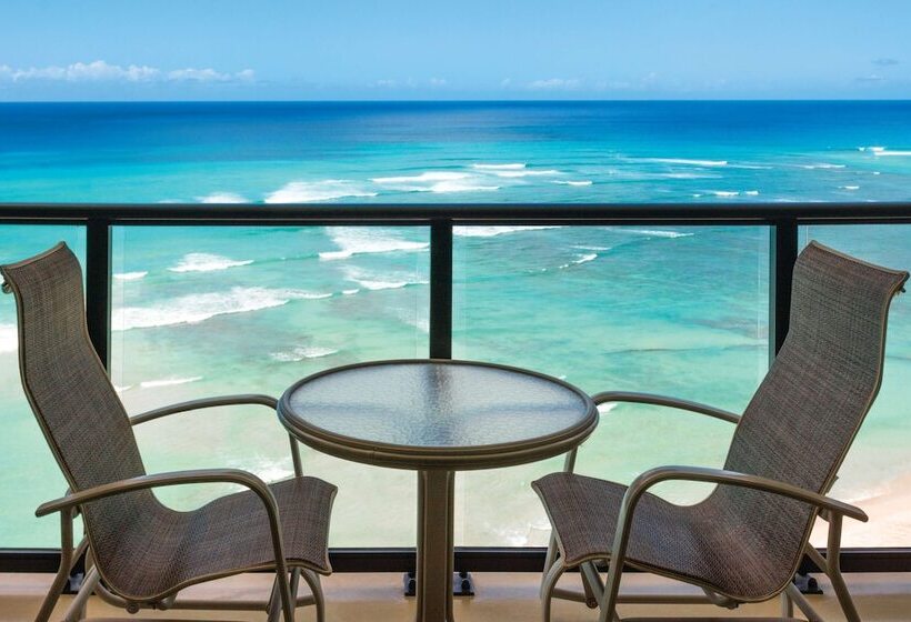 带2个双人床的标准工作室, Outrigger Waikiki Beach Resort