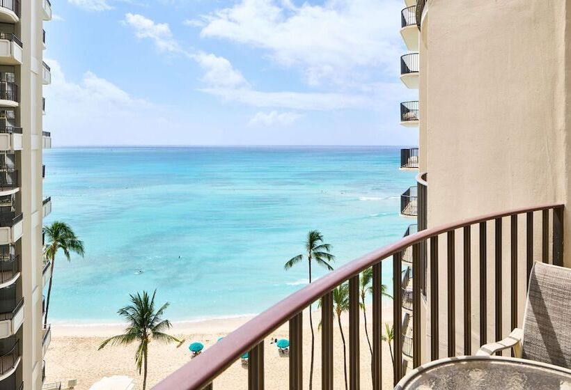 带2个双人床的标准工作室, Outrigger Waikiki Beach Resort