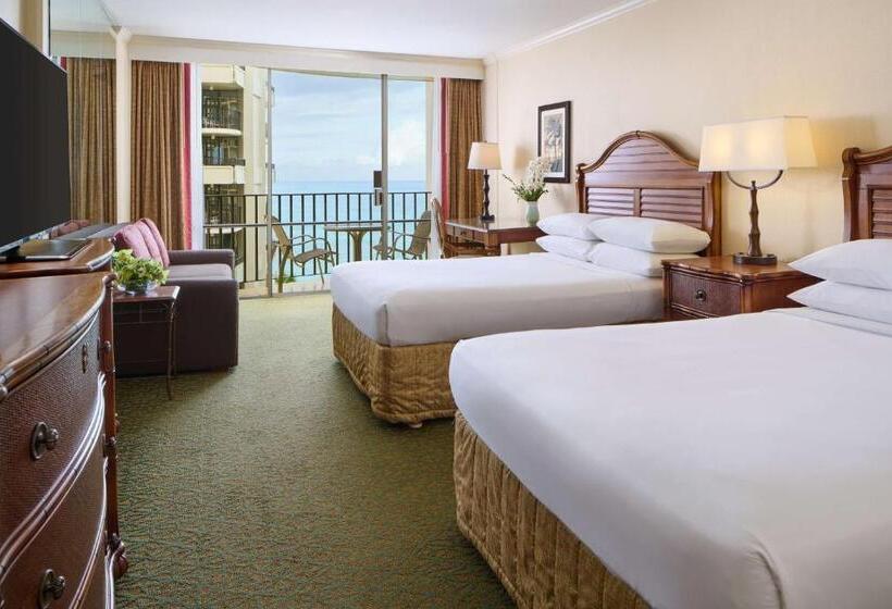 带2个双人床的标准工作室, Outrigger Waikiki Beach Resort