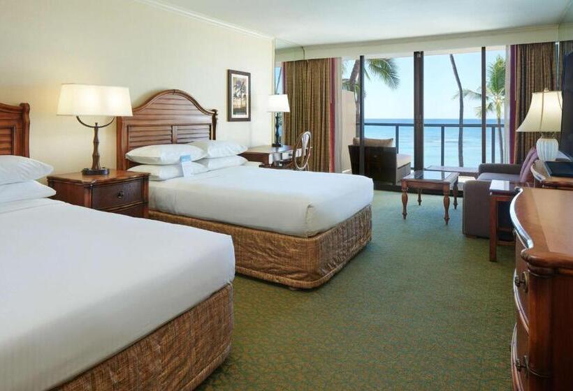 带2个双人床的标准工作室, Outrigger Waikiki Beach Resort