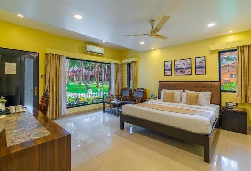 带花园景观和一个卧室的别墅, La Cabana Beach & Spa, By Ashvem Beach