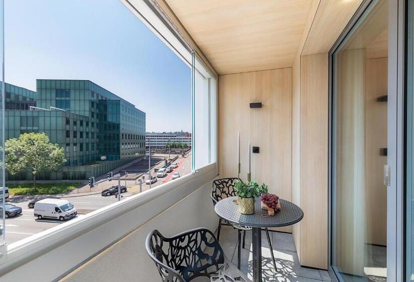 带露台的标准工作室, Visionapartments Basel Nauenstrasse   Contactless Check In