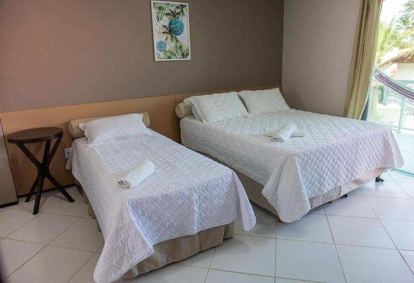 اتاق سه نفره سوپریور با چشم‌انداز دریا, Coqueiro Village Flats