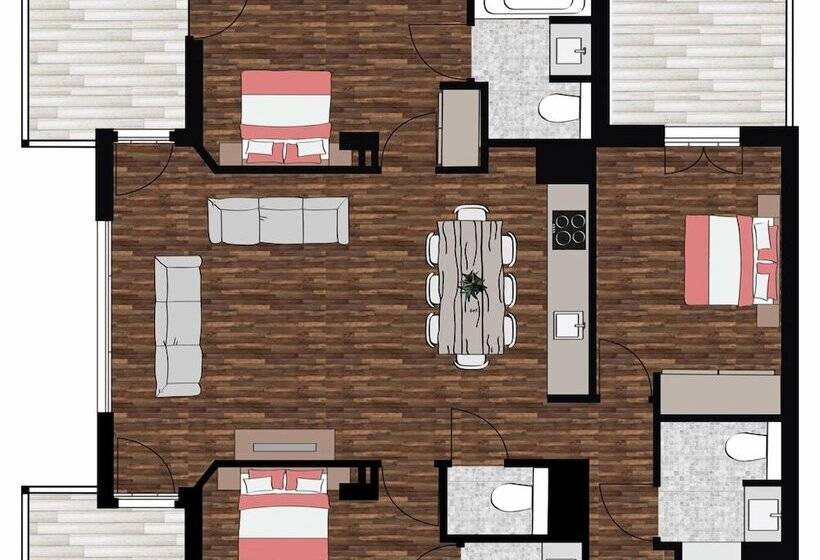 آپارتمان 3 خوابه, Dormio Resort Les Portes Du Mont Blanc