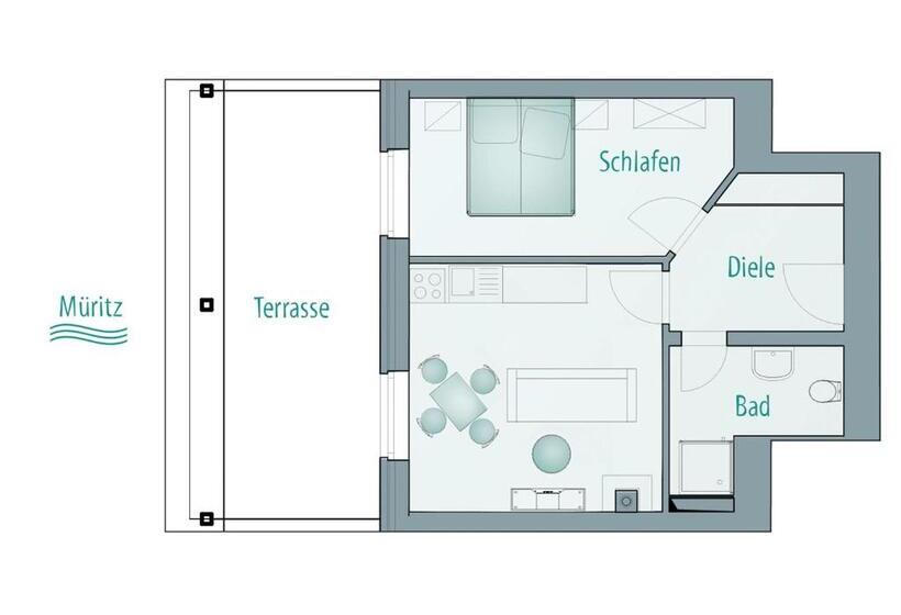 1 Bedroom Apartment Lake View, Kells Appartements