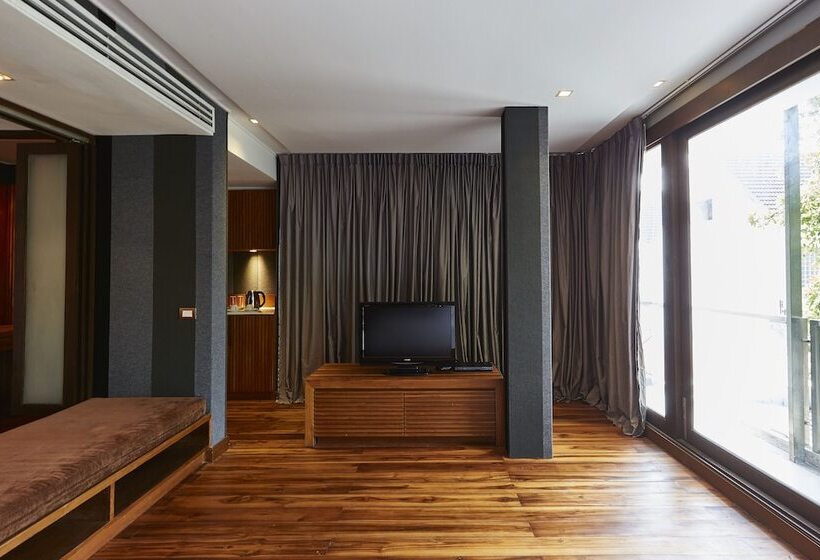 Escritório Estandar Cama Casal, Luxx Langsuan Hotel   Sha Plus