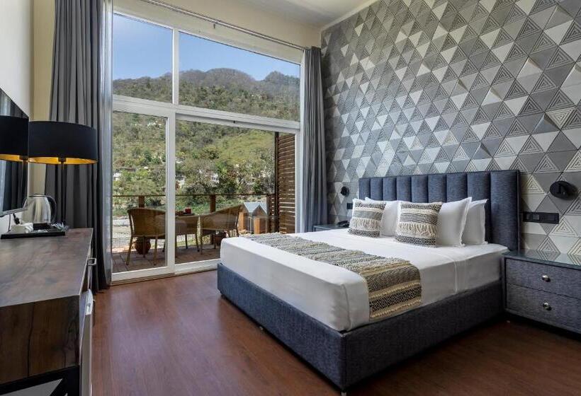 Deluxe room with river view, Justa Rasa Retreat & Spa Rishikesh