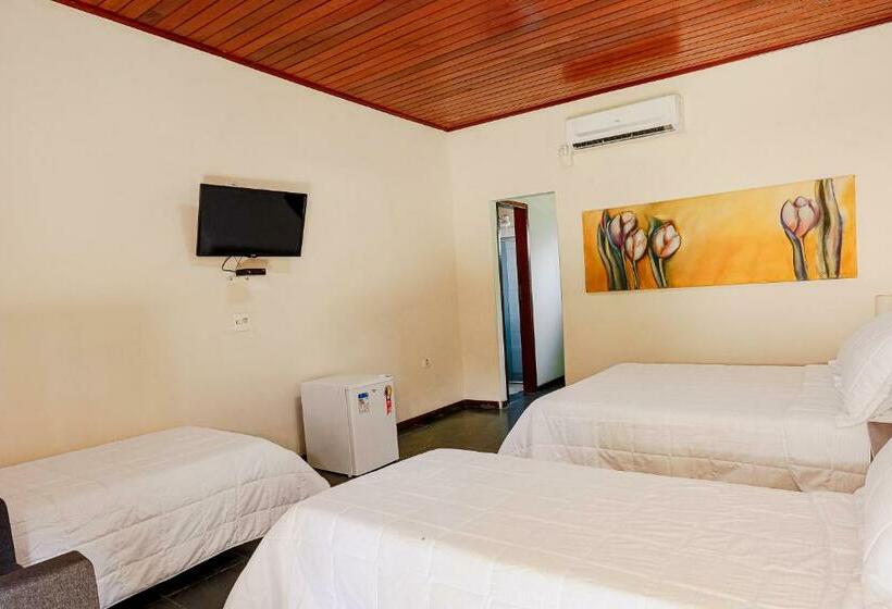 정원 전망 4인용 스탠다드 룸, Quatro Estações Pesqueiro E Hotel Fazenda