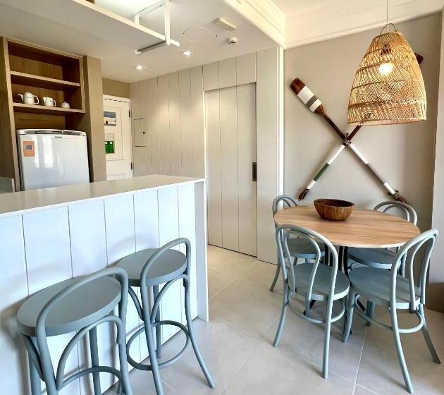 带海景的复工套房, Jurerê Beach Village   Suíte