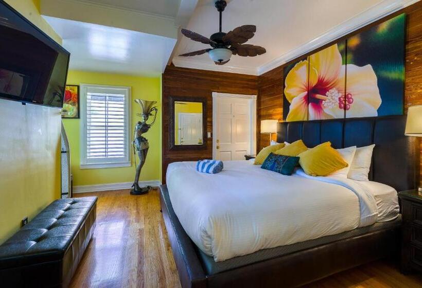 חדר דחוקס עם מיטת קינג, Duval Inn   Key West