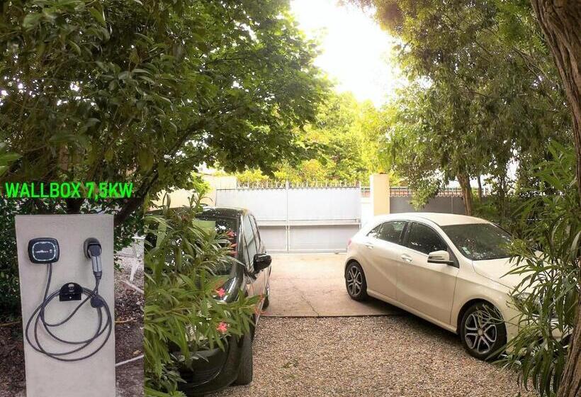 Номер Deluxe Вид на Сад, La Villa Carcassonne, Cité 8 Min à Pieds, Clim, Piscine, Full Wifi, Borne 7,5kw, Vélo élect, Parking