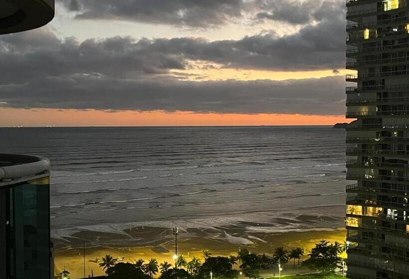 침실 1개 바다 전망 아파트, Estanconfor Vista Mar Em Santos